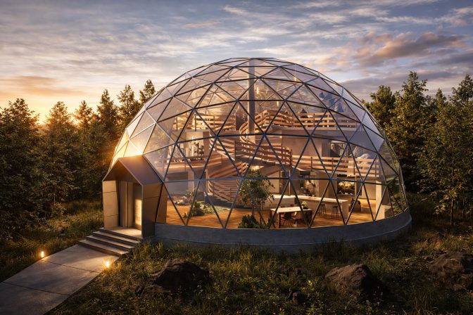  Dome House | Conceito Arquitetônico e Visualização 3D